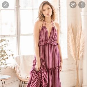 Lulus Striped halter dress